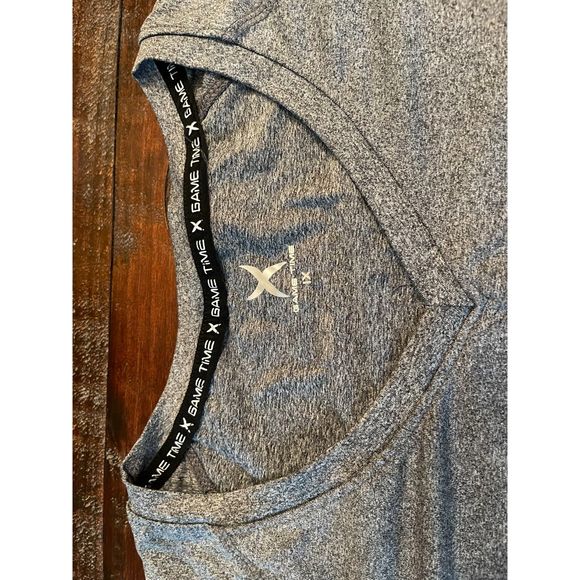 Game Time Grey Athletic Shirt 1X - Picture 2 of 3